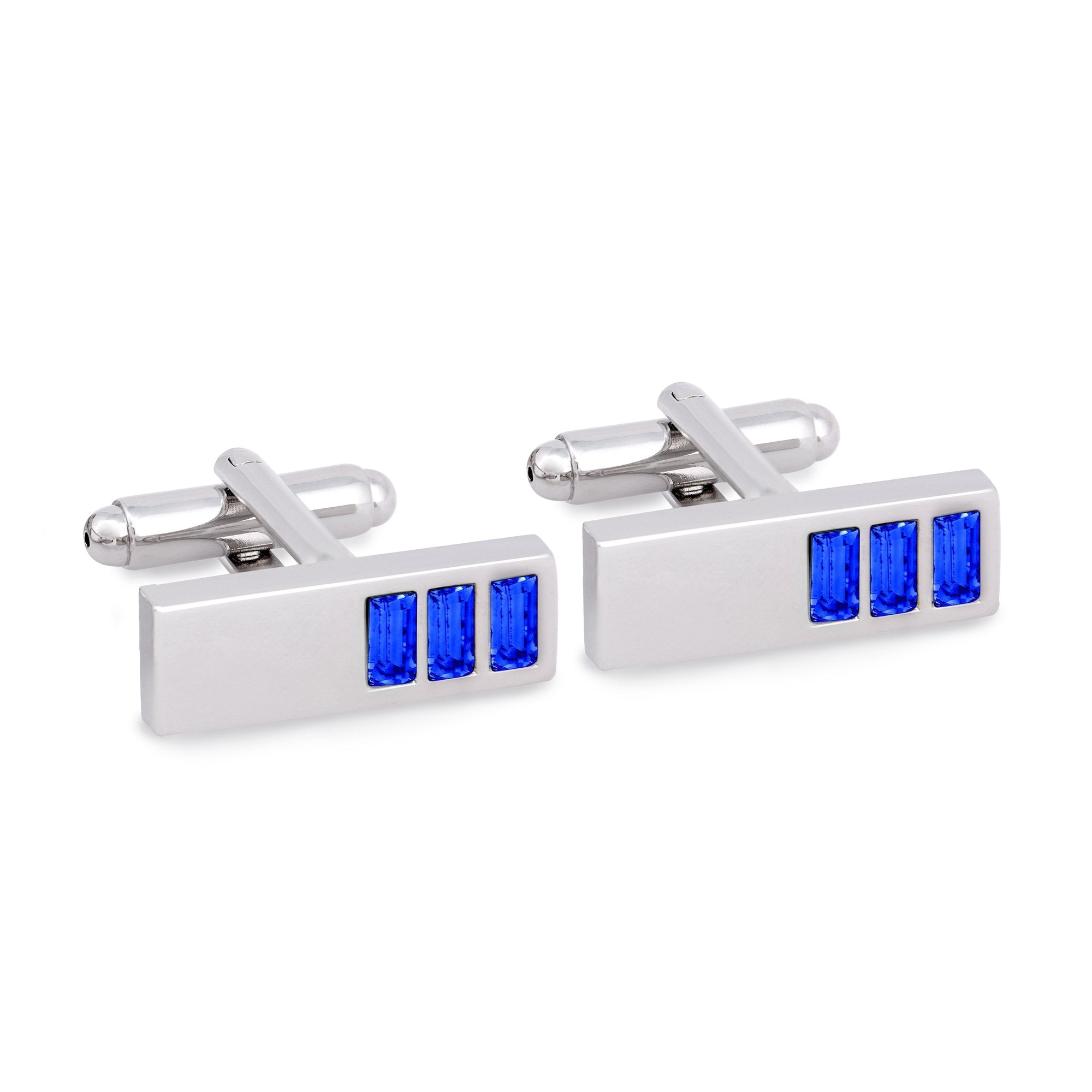 Marzthomson 3 Colour Cubic Crystal Cufflinks-Cufflinks.com.sg