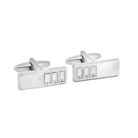 Marzthomson 3 Colour Cubic Crystal Cufflinks-Cufflinks.com.sg