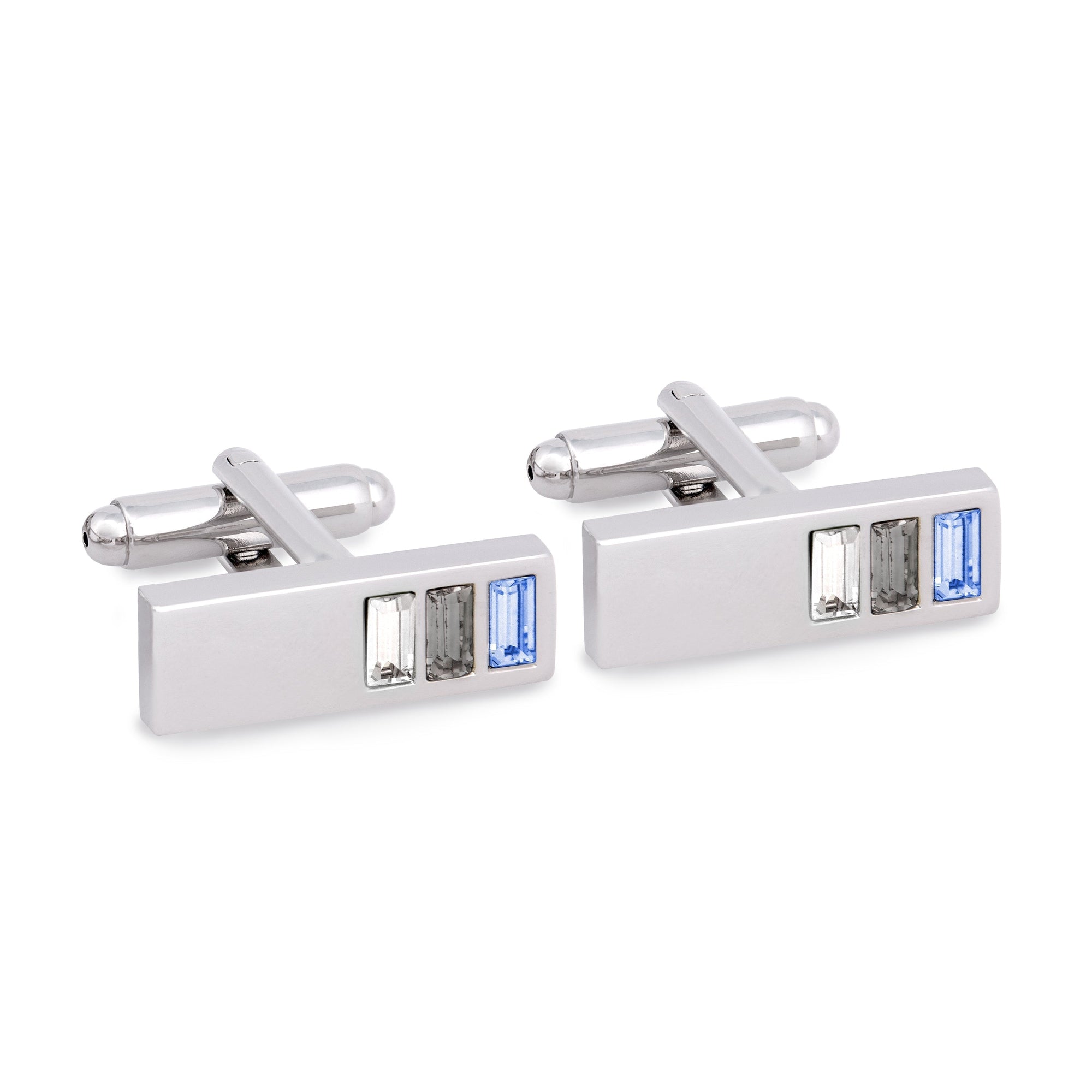 Marzthomson 3 Colour Cubic Crystal Cufflinks-Cufflinks.com.sg