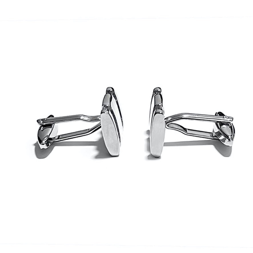 Orobianco L'unique Classic Rectangle Silver Cufflinks with Detailing