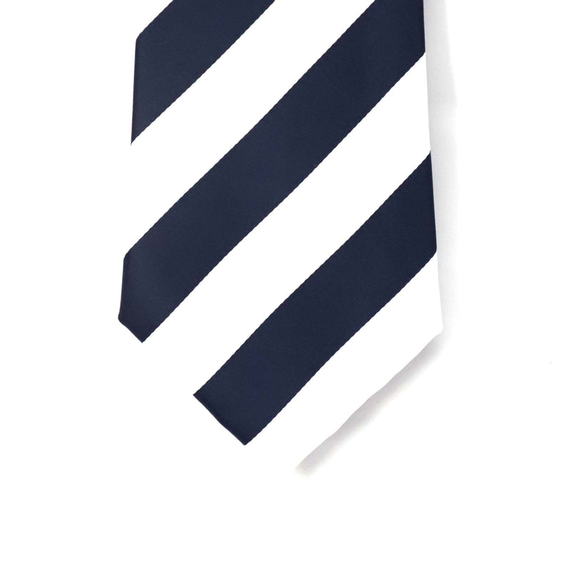 OroTie 8cm Stripes Tie in White and Blue