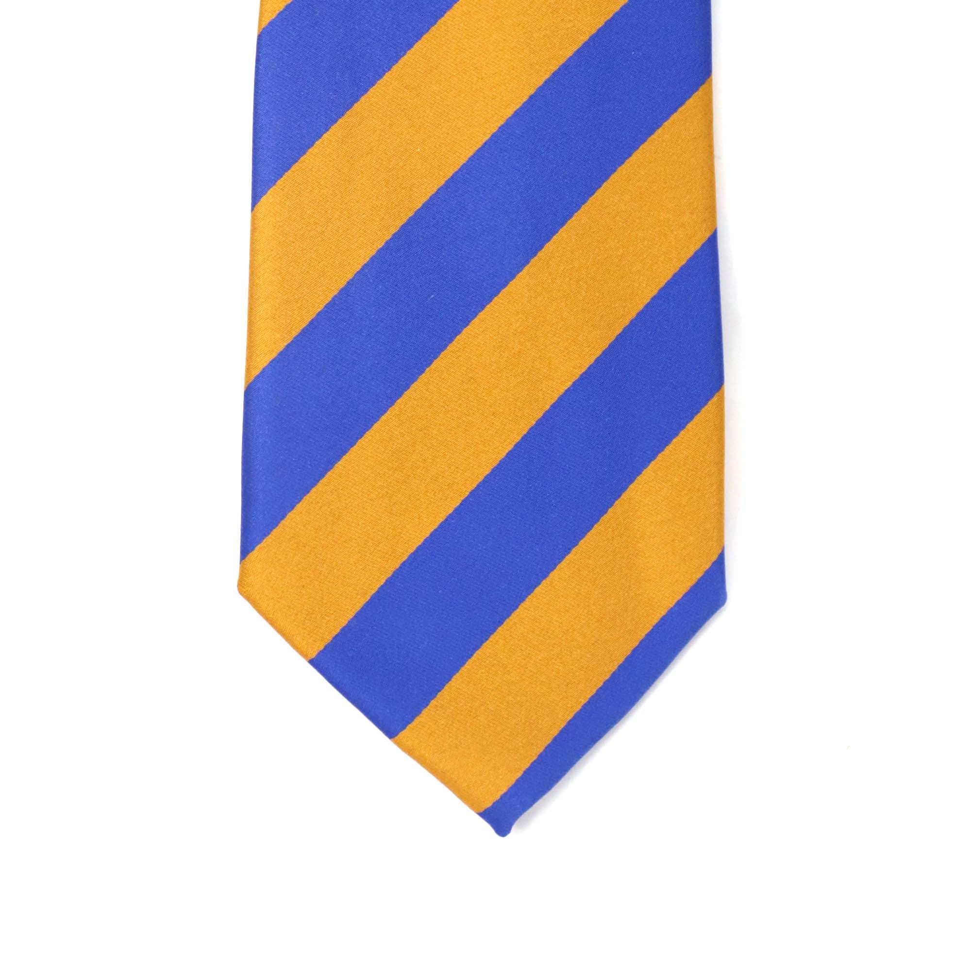 OroTie 8cm Stripes Tie in Gold and Blue