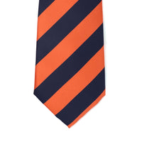 OroTie 8cm Stripes Tie in Navy and Orange