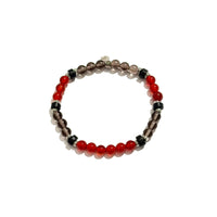 Orobianco Red Carnelian & Smoky Quartz Bracelet