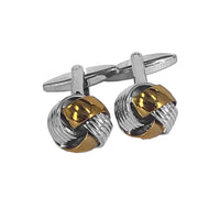 5 Wire Knot in silver and heavy Gold Cufflinks