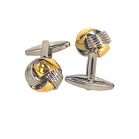 5 Wire Knot in silver and heavy Gold Cufflinks