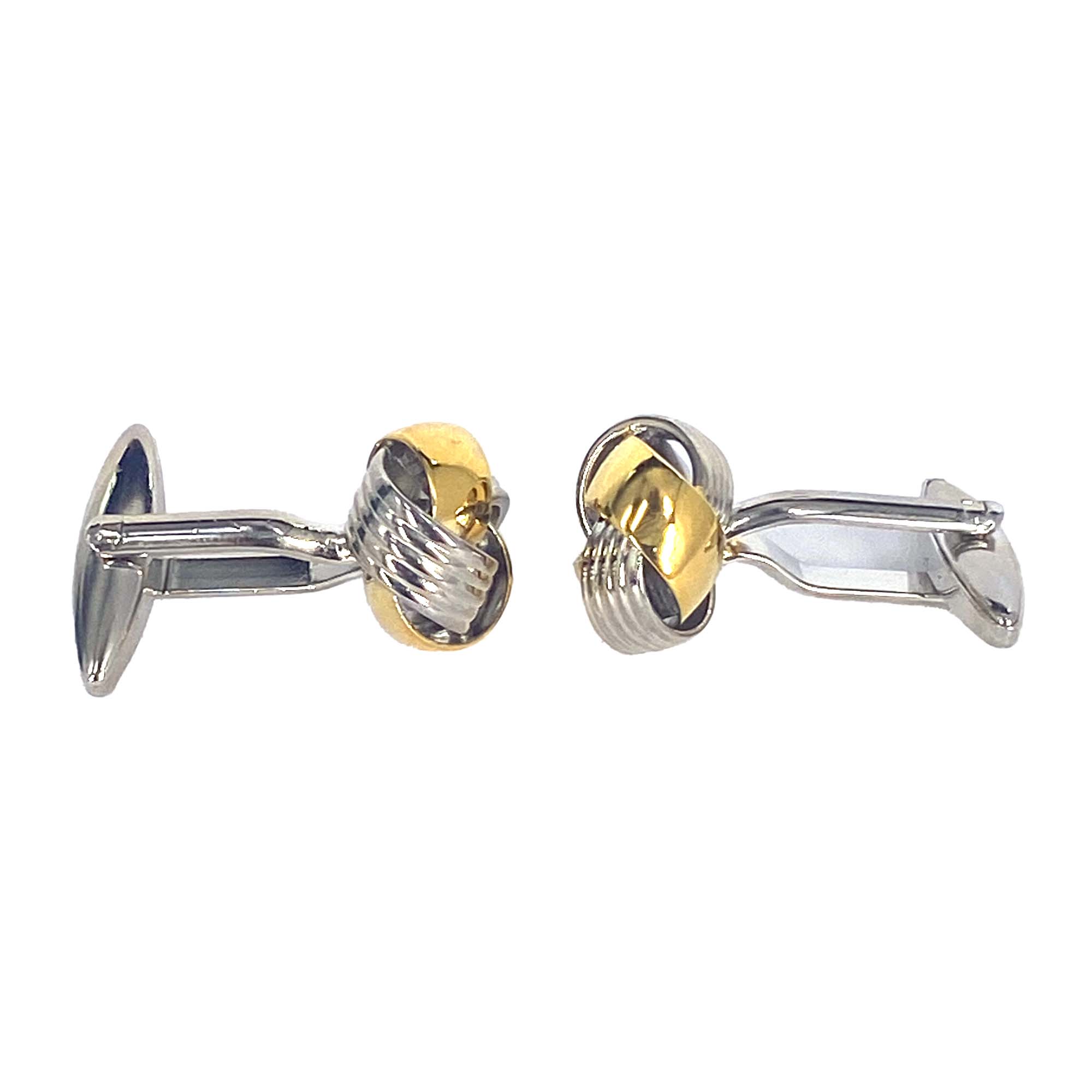 5 Wire Knot in silver and heavy Gold Cufflinks