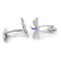 MarZthomson Dragonfly Cufflinks with Clear Crystals (Online Exclusive)