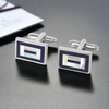 Rectangle MOP Cufflinks Black and White