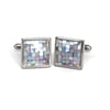 MarZthomson Mosaic MOP Multi colour Rectangle Cufflink