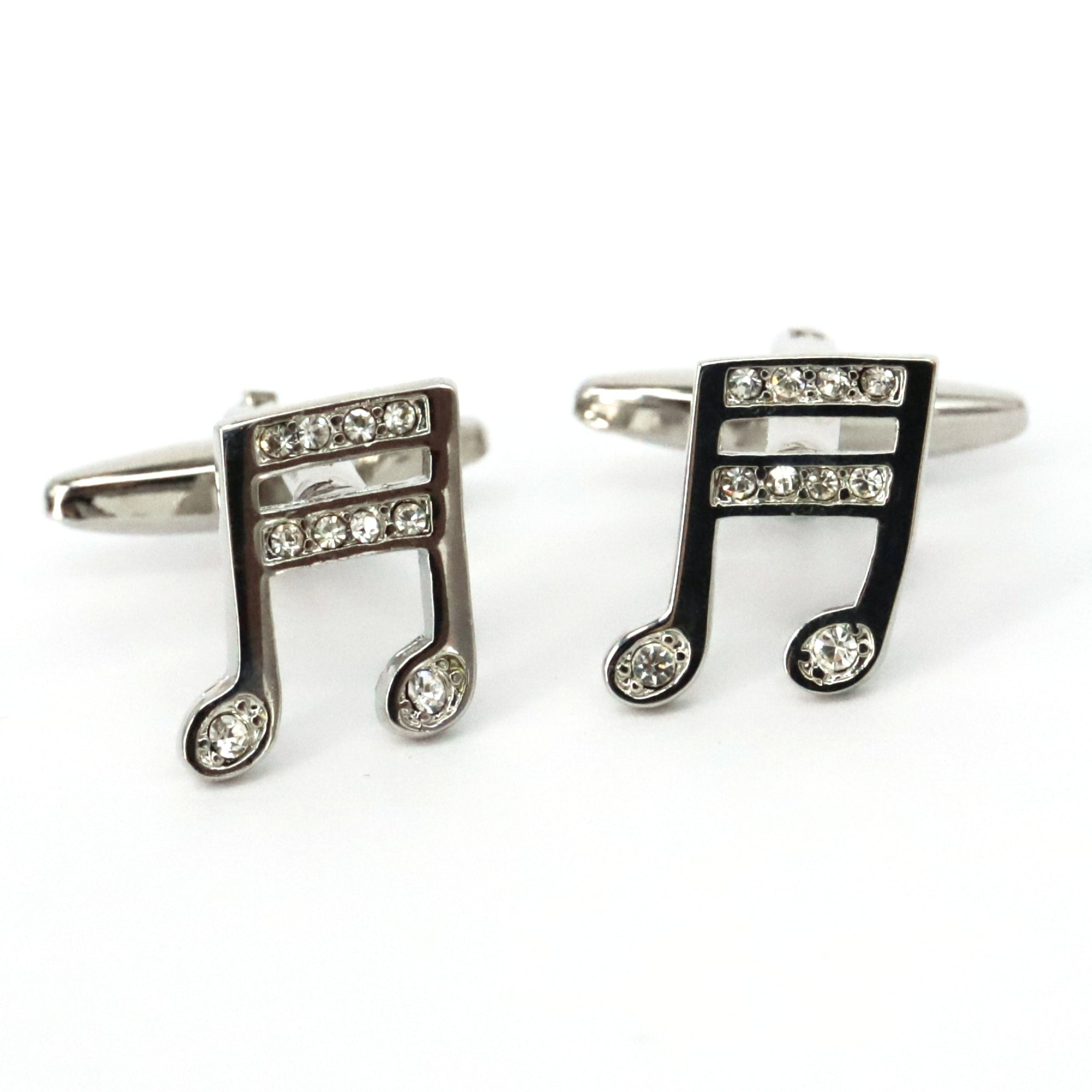 Music knot  Cufflink in Silver Crystal (Online Exclusive)