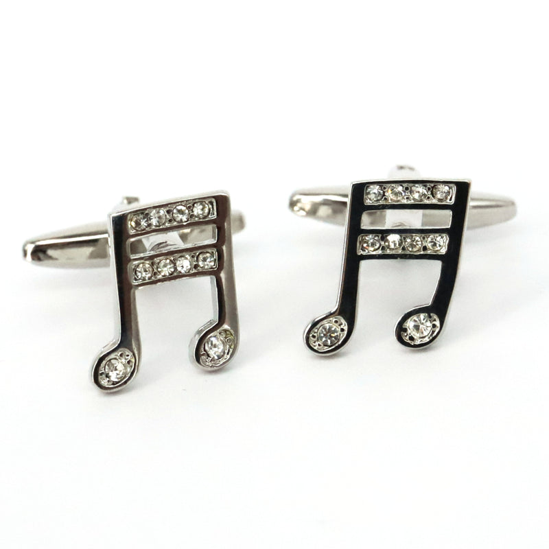 Music knot  Cufflink in Silver Crystal (Online Exclusive)