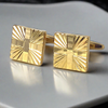 Gold Rectangle Cross Cufflinks