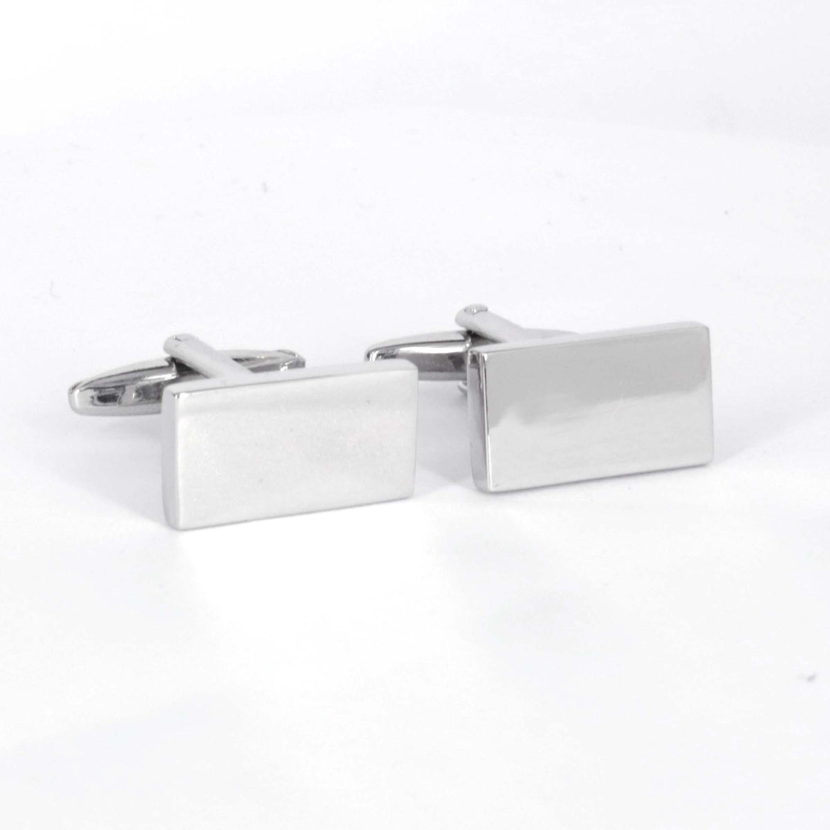 Rectangle Mirror  Cufflinks in Silver (Online Exclusive)