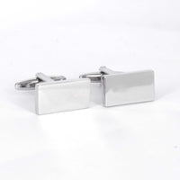 Rectangle Mirror  Cufflinks in Silver (Online Exclusive)