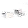 Rectangle Mirror  Cufflinks in Silver (Online Exclusive)