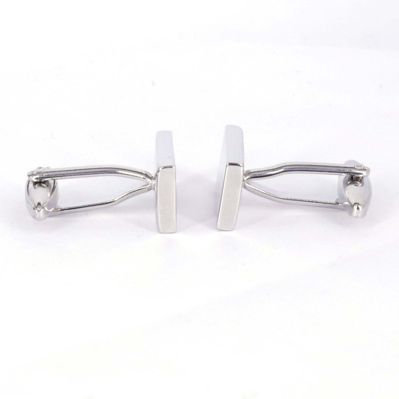 Rectangle Mirror  Cufflinks in Silver (Online Exclusive)