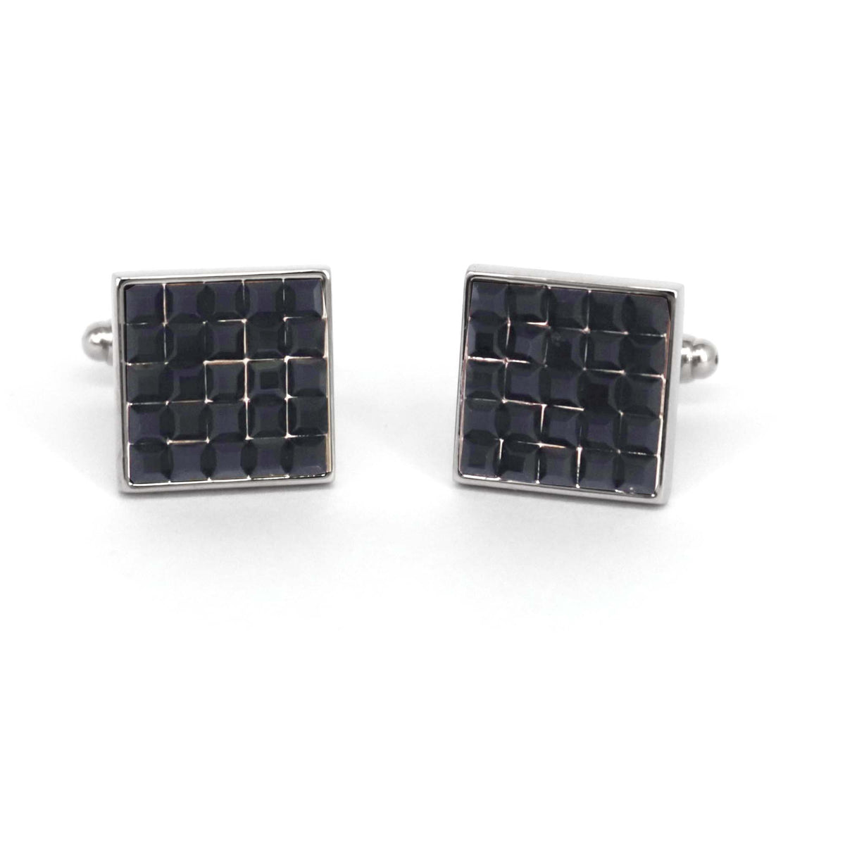 Black Cube Fiber Glass Square Cufflinks (Online Exclusive)