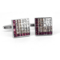 8 Gradient Light Purple  Crystal Cufflinks (Online Exclusive)