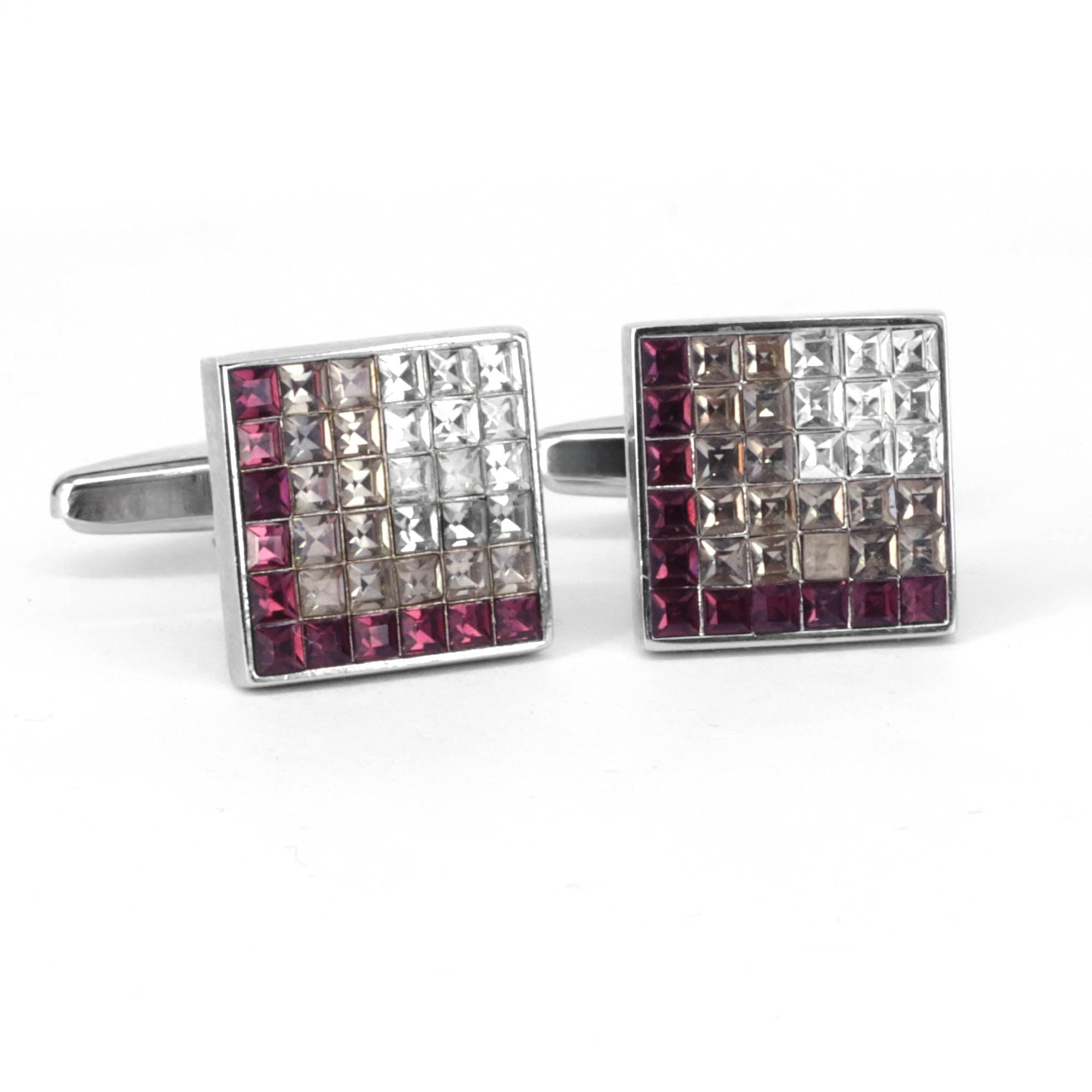 8 Gradient Light Purple  Crystal Cufflinks (Online Exclusive)