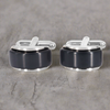 Dark Grey Spherical wedgefiber ( D-Shape) Fiber Optic Cufflinks (Online Exclusive)