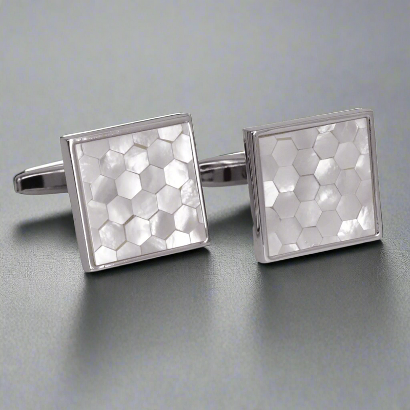 MOP Cufflinks White square (Online Exclusive)