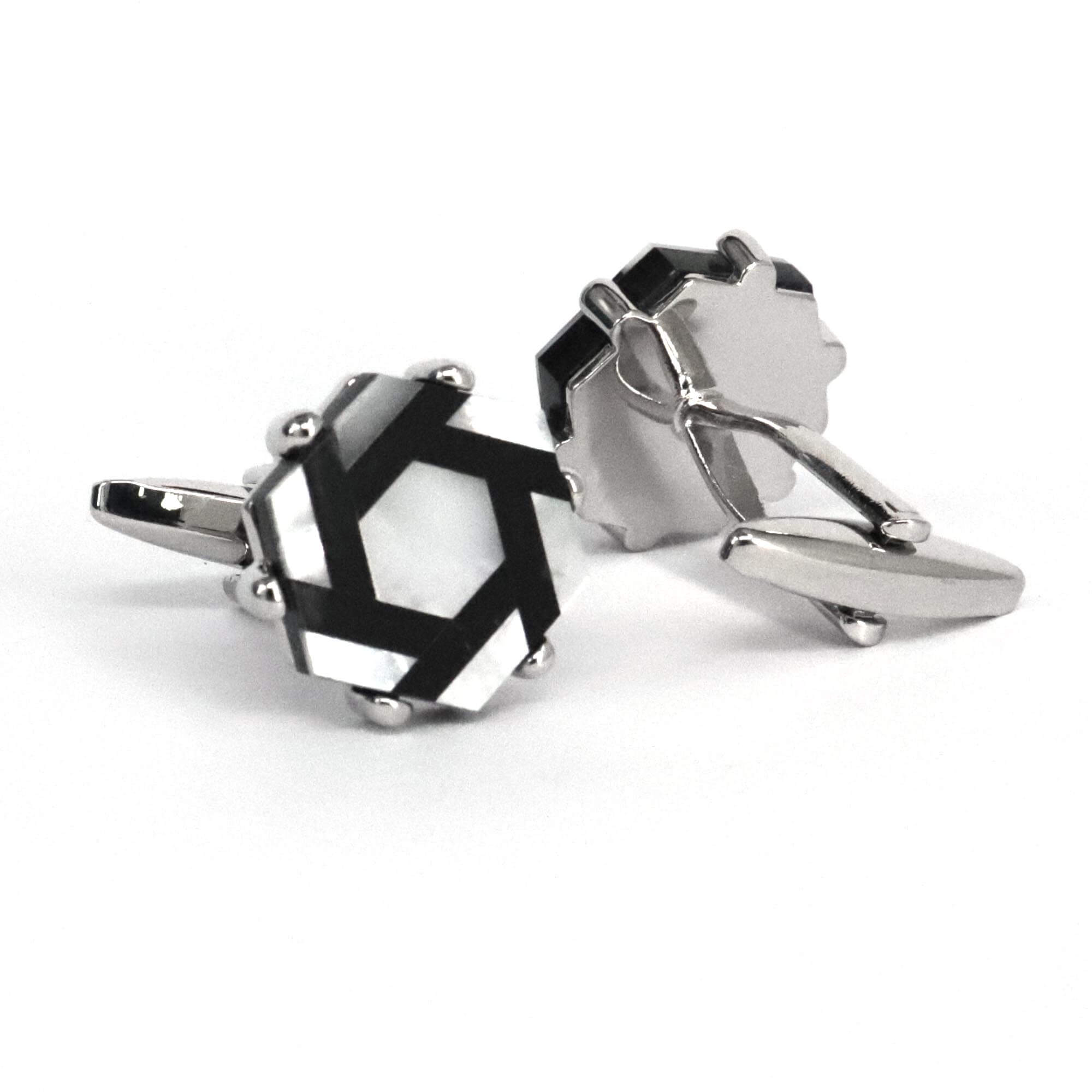 Orobianco L'unique Hexagon Mother-of-Pearl Cufflinks