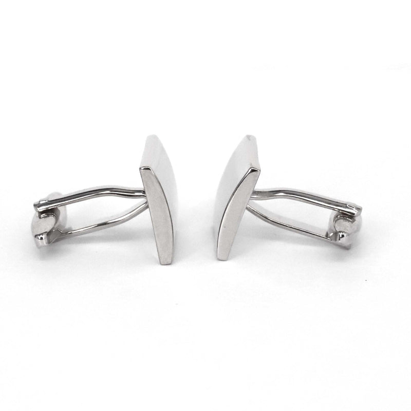 Mirrow finish Silver Rectangle Cufflinks - Orobianco L'unique