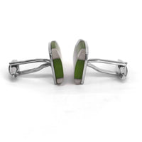 MarZthomson Apple Green Fusion Square Cufflinks (Online Exclusive)