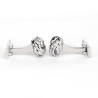 2 Wires Silk Knot in  Silver  brass cufflinks (Online Exclusive)