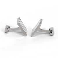 Square MOP Cufflinks vertical Stripe