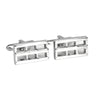Silver Rectabgle Grill Cufflinks