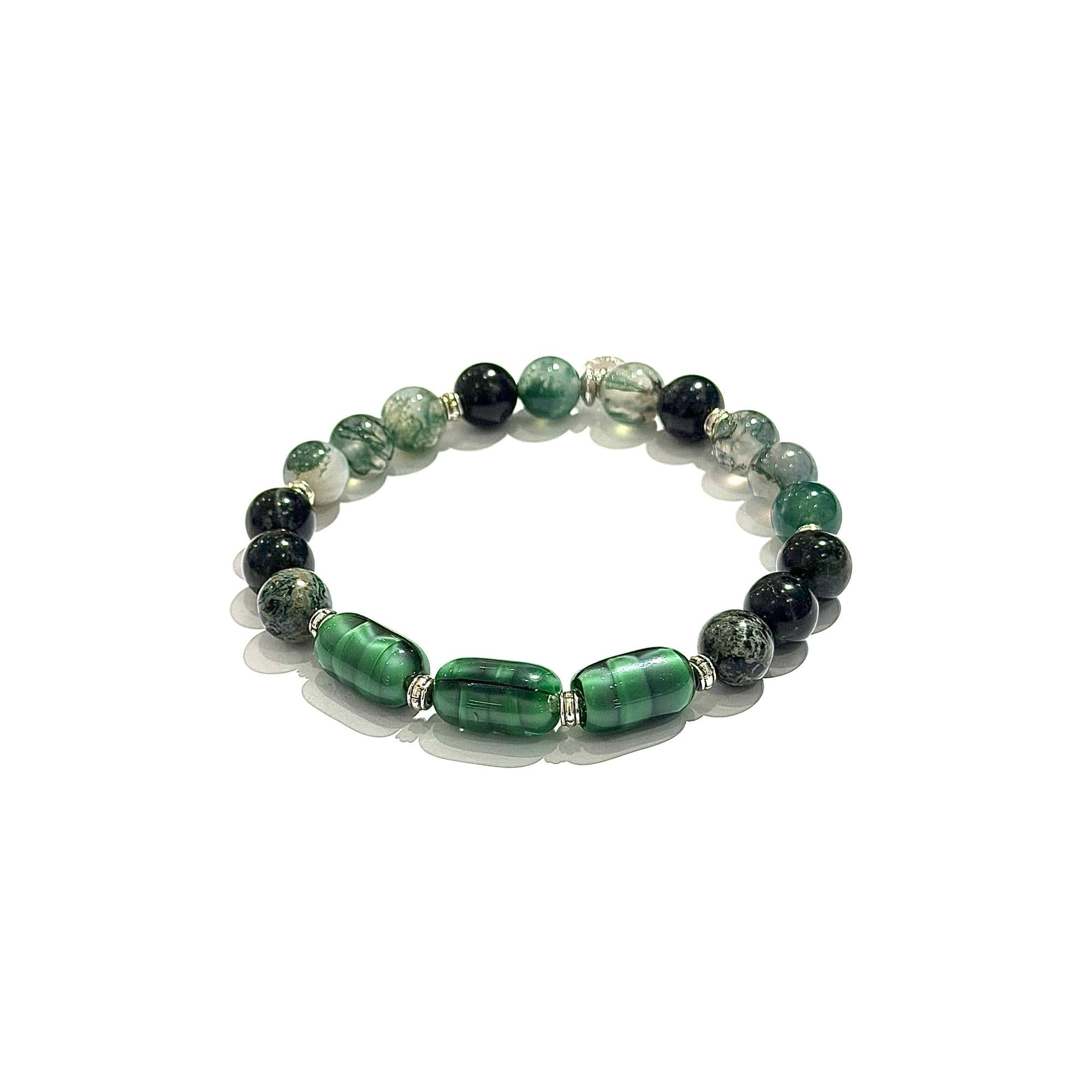 Orobianco Green Stone Beaded Bracelet