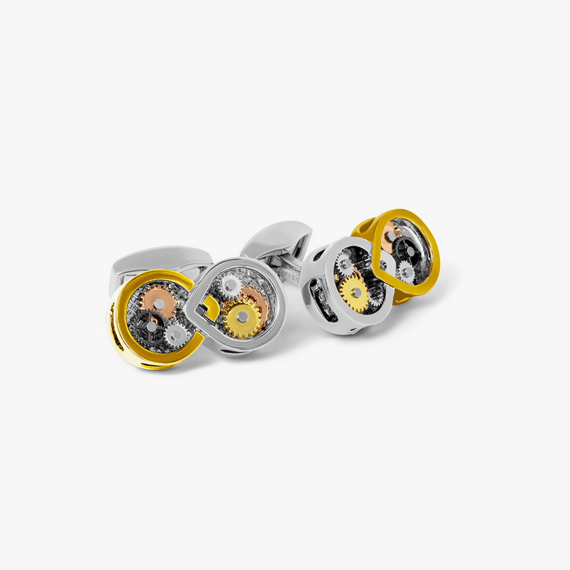 Tateossian Infinity Gear Cufflinks Multicolour Gears
