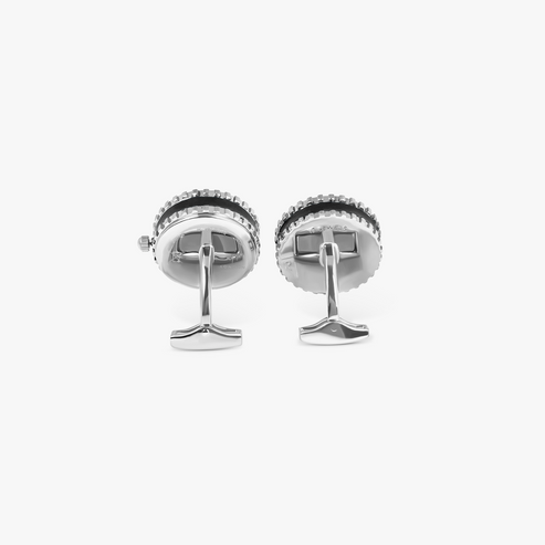 Vintage Heritage Skeleton Watch Cufflinks Palladium Plated Silver