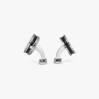 Vintage Heritage Skeleton Watch Cufflinks Palladium Plated Silver