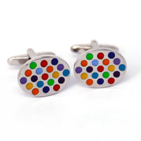 Multicol Enamal Oval Cufflinks