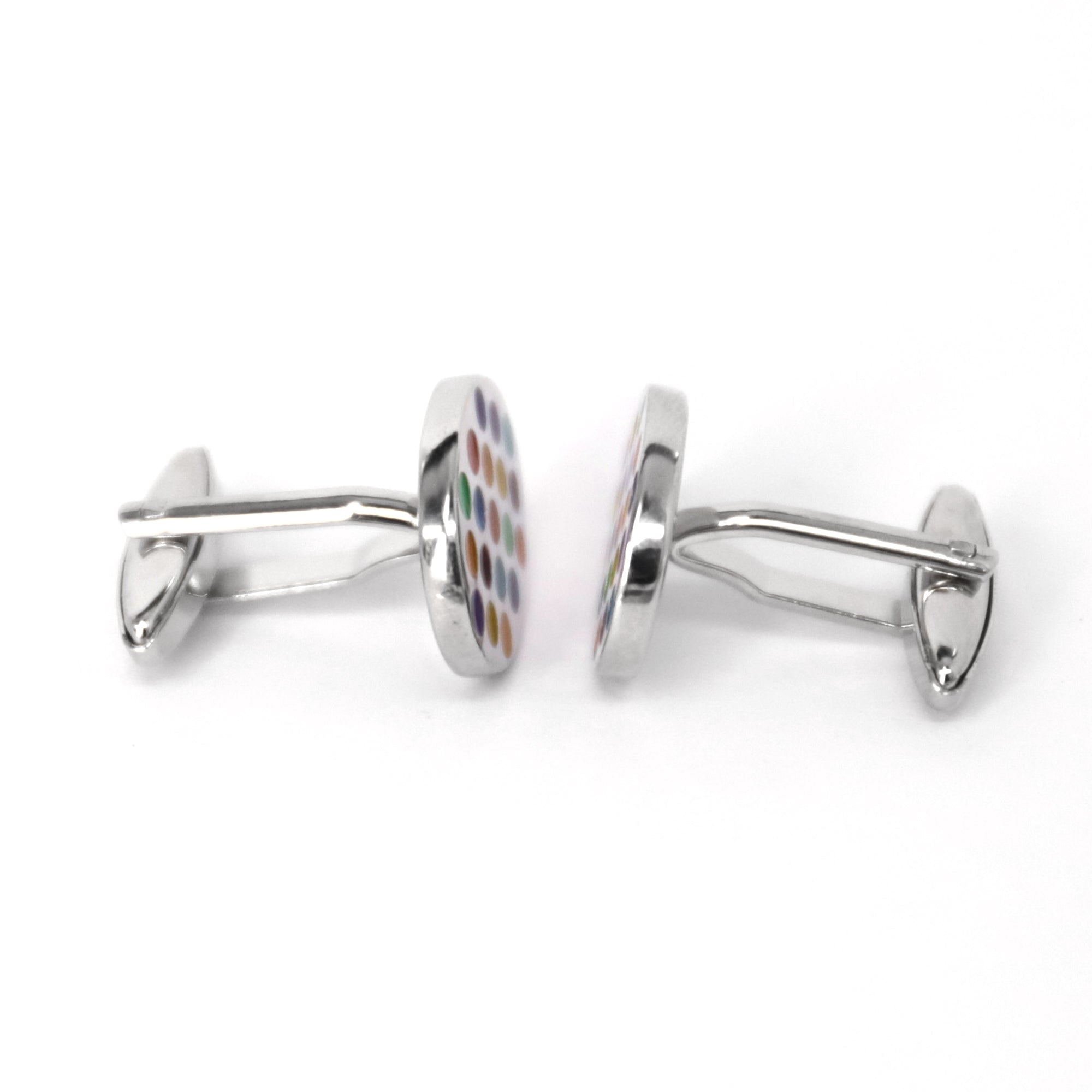 Multicol Enamal Oval Cufflinks