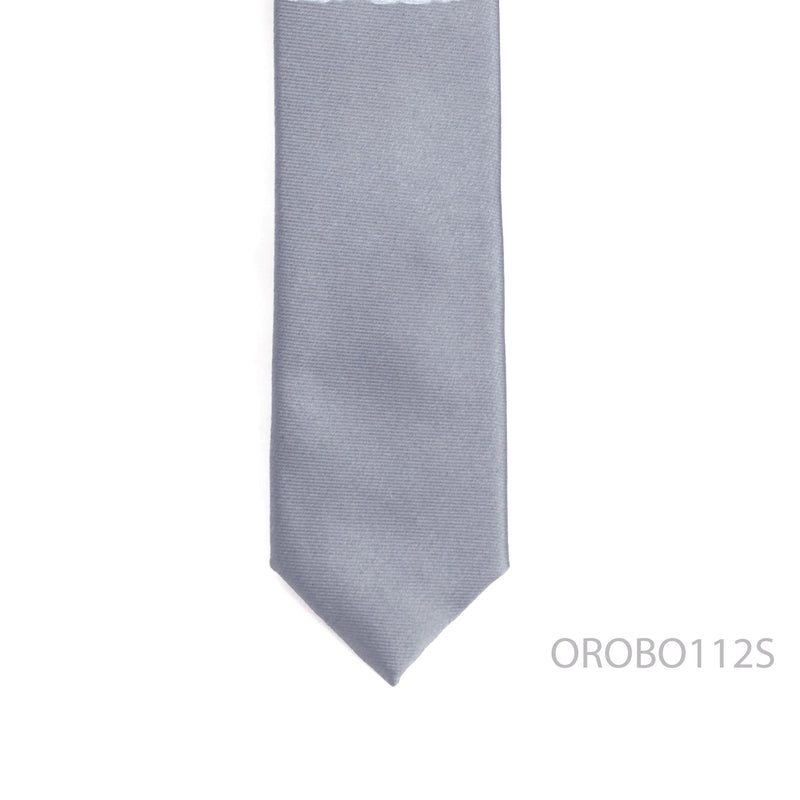 Orotie Skinny Tie in Dark Silver 5cm