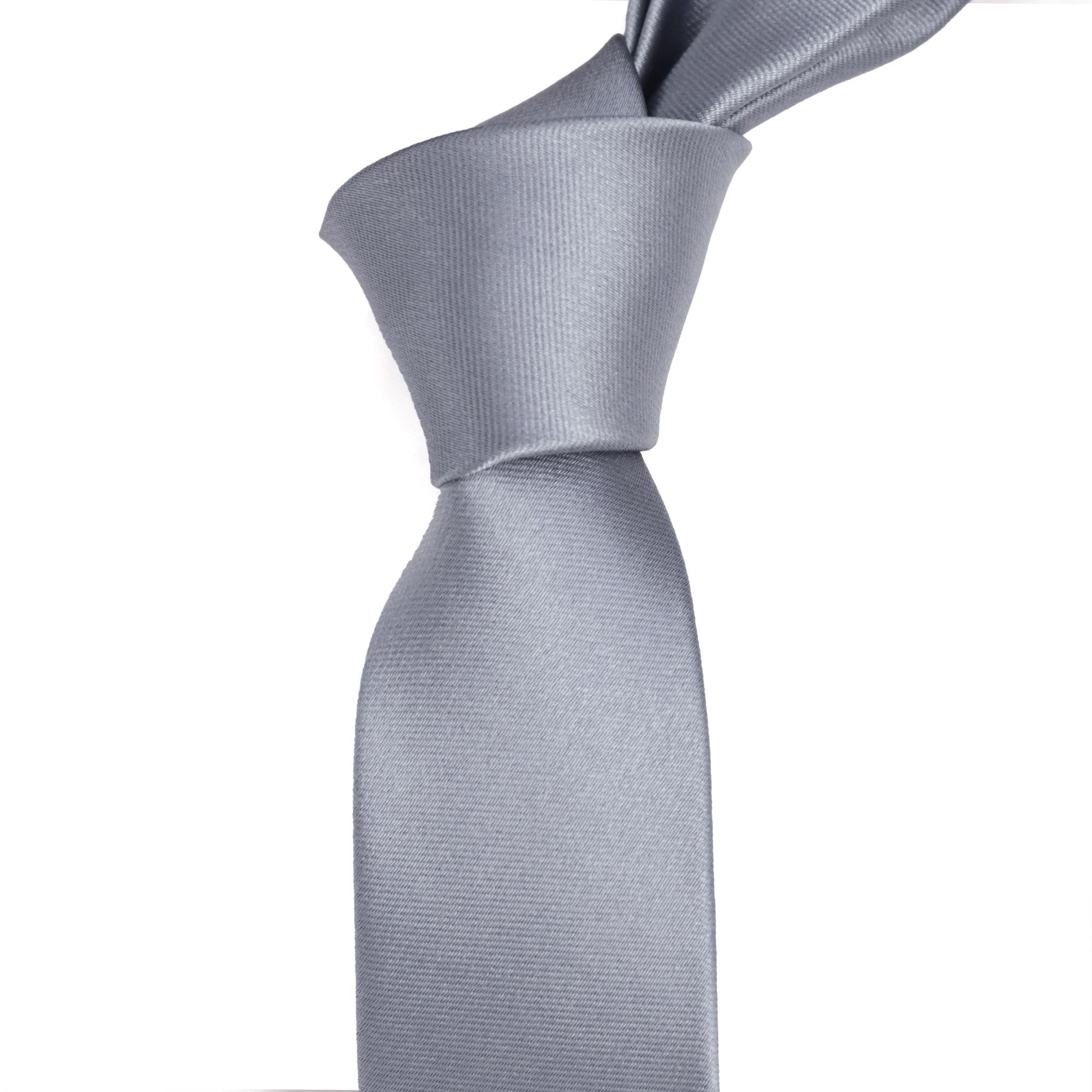 Orotie Skinny Tie in Dark Silver 5cm