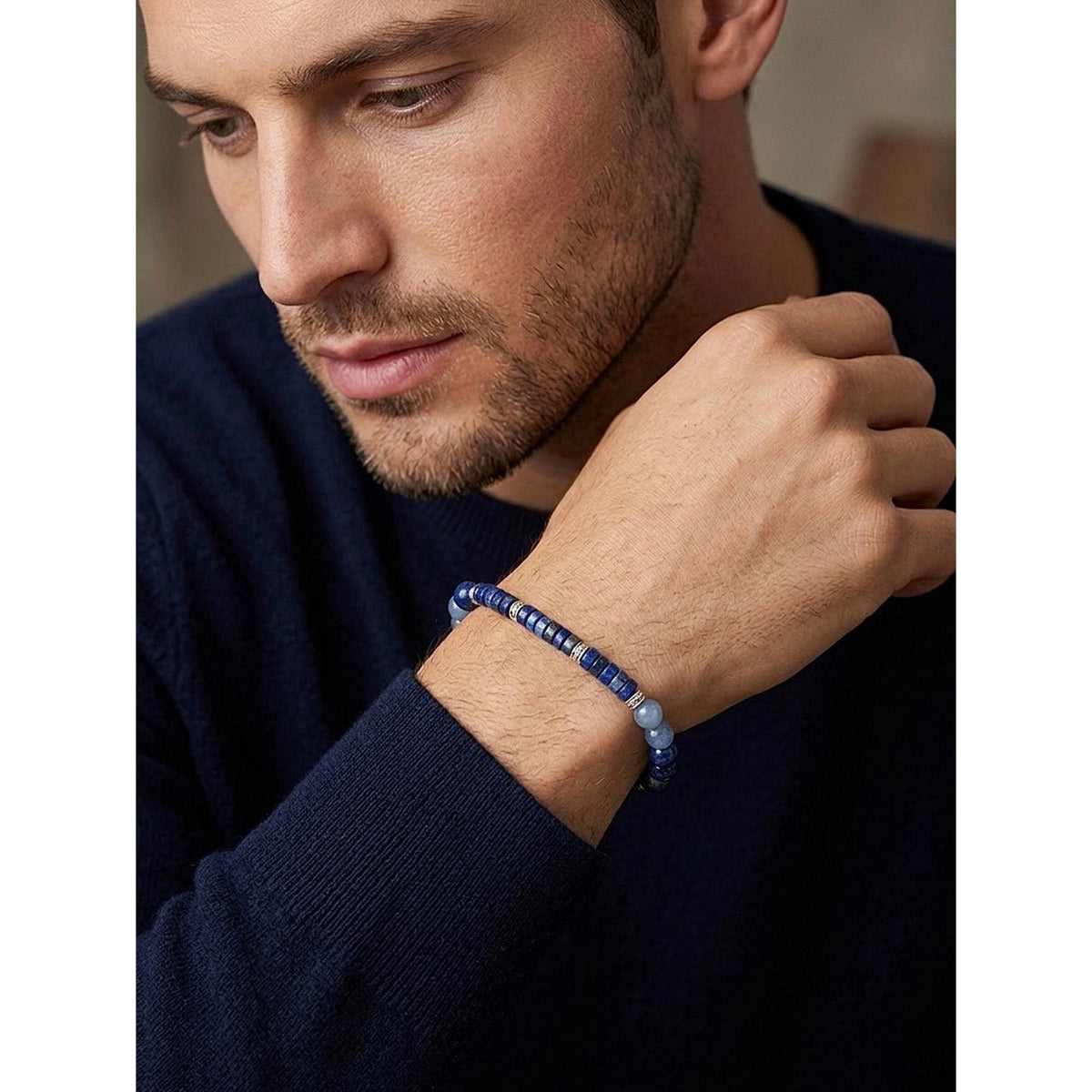 Orobianco Azure Balance Bracelet – Lapis Lazuli, Sodalite & Blue Agate