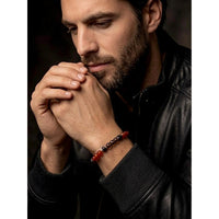 Orobianco Red Carnelian & Smoky Quartz Bracelet