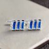 Grill and Bar Cufflinks in Blue Enamel  (Online Exclusive)