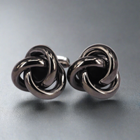 Gunmetal Big Wire Knot Cufflinks (Online Exclusive)