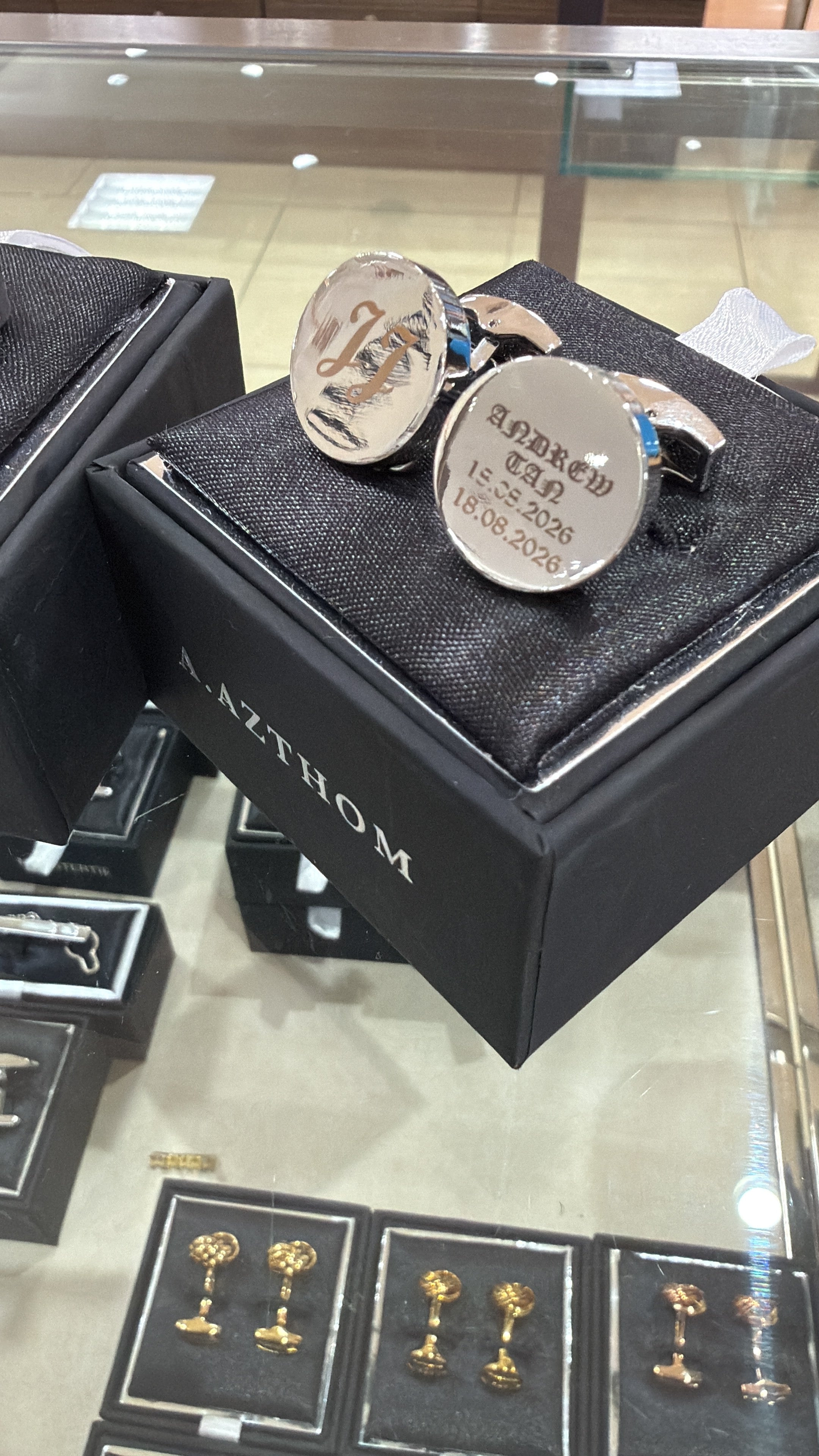 Customize engrave cufflinks