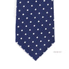 Navy Blue Necktie with White Dots