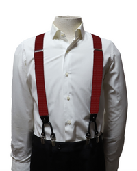 Orobianco Suspender RED with White Dot Clip Front