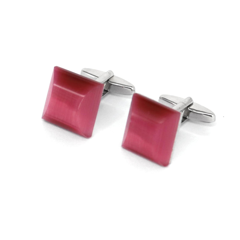 Fiber Glass Pink Square Cufflinks (Online Exclusive)