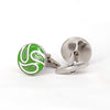 Green Round paisley Cufflinks