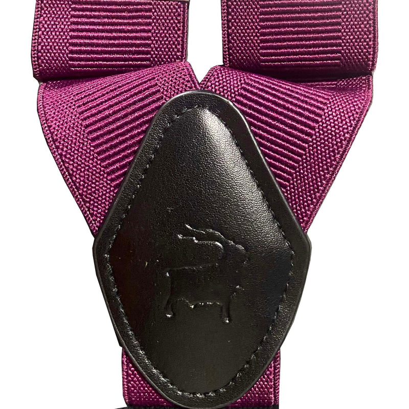 Orobianco L’unique Dark Purple Horizontal Strip Suspender